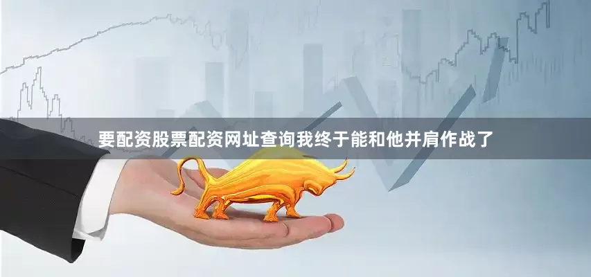 要配资股票配资网址查询我终于能和他并肩作战了